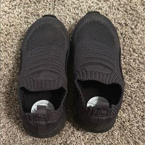 Carter's Black Slip-On Sneakers with Knit Upper